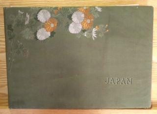 4. [Ogawa Kazumasa]. Things Seen in Japan. [Tokyo]: [Ogawa Kazumasa], [1910]. [103]pp. Oblong quarto [25.5 cm x 36 cm] Green silk with embroidered flowers and lettering on the front board.