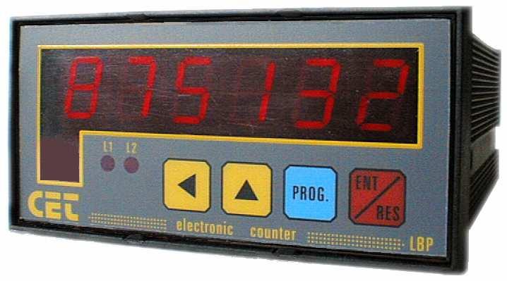 CET DOUBLE COUNTER WITH TWO THRESHOLDS Type: LBM62CD 6 DIGITS DOUBLE DIGITAL COUNTER WITH TWO SEPARATE COUNT IMPUTS LBM62CD counter is a double counter with two separate counters.