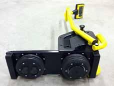 The chassis houses the battery, the components and electronics to operate and the actuator and accelerometers, the battery charging port, the handle connection and locking