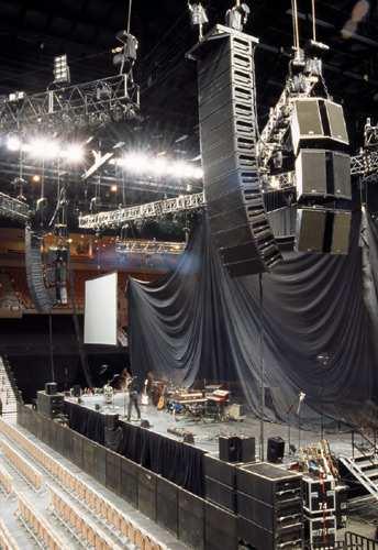 What happens to a line array in the real world?