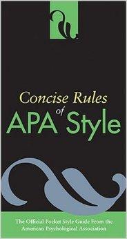 Concise Rules Of APA Style
