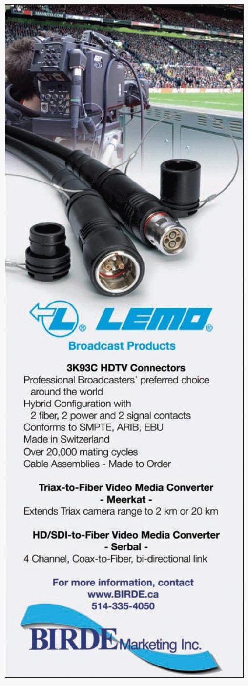 Thursday, January 12, 2012 Page 2 ~ eliiiiiiz Broadcast Products 3K93C HDTV Connectors Professional Broadcasters' preferred choice around the world Hybrid Configuration with 2 fiber, 2 power and 2