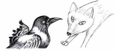 Read to the double page spread beginning He stops, scarcely panting. Why does Fox leave Magpie? Who screams? How do you know? Is the behaviour of Fox surprising? Why or why not?