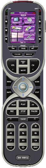 4 GHz remote controls (Z remotes) such as the MX-880Z. 1. The MX-880Z sends radio waves in every direction, so you don t have to point the remote anymore! 2.