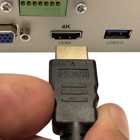 connect the NVR to a display. Option A: HDMI 1.