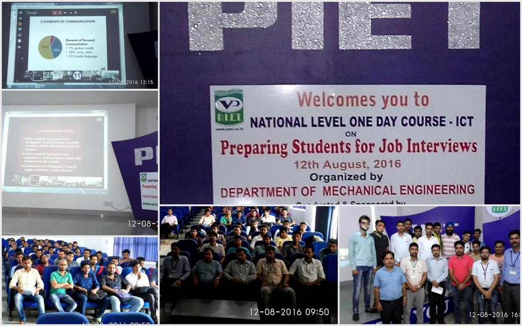 National level one day course on Preparing students for job interview
