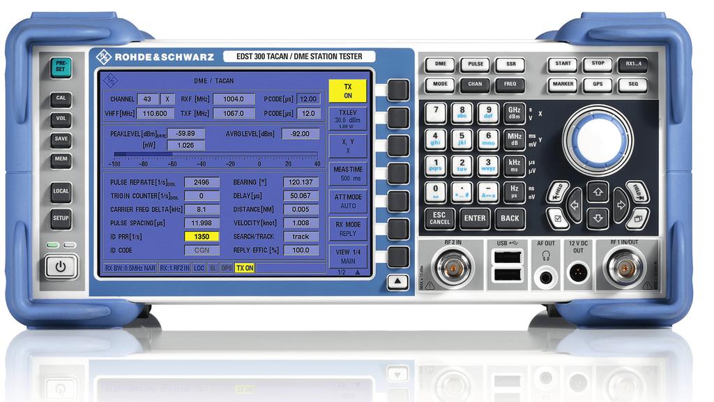 R&S EDST300 TACAN/DME Station Tester At a glance The R&S EDST300 TACAN/DME station tester is an analyzer designed for commissioning, testing and servicing pulsed terrestrial navigation systems.