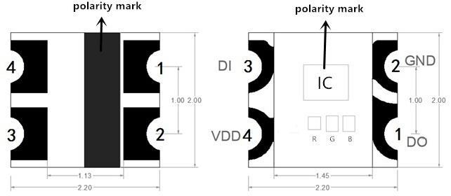 Mechanical Dimensions Back View Top View Side View PCB Solder Pad PIN Configuration PIN Function NO.