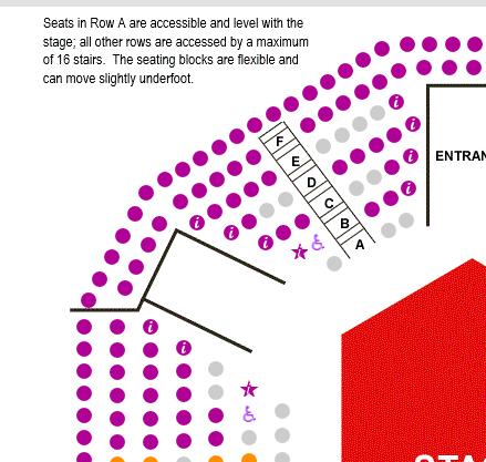 !13 SELECTING YOUR SEAT WHEELCHAIR USERS - MINERVA THEATRE In the Minerva Theatre the wheelchair spaces appear to