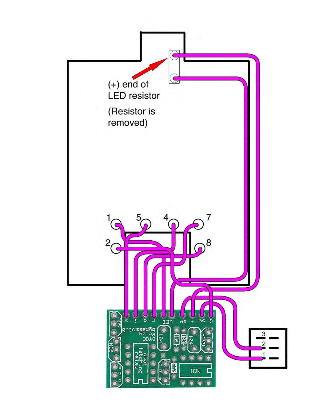 BYOC Wiring 1 You will need to use a DPDT momentary switch if you want to use the Relay Bypass Switch with a BYOC
