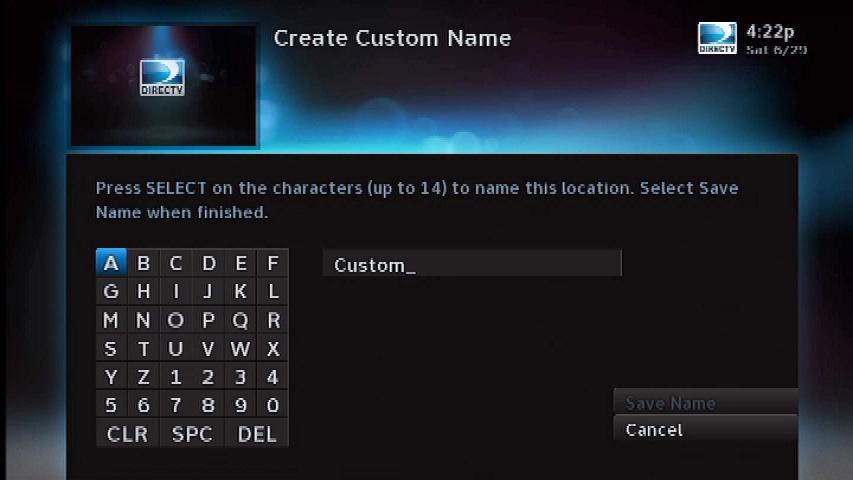 On the Create Custom Name screen enter a name for your C41W then select Save