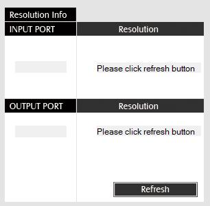 Resolution Info 8 Refresh Input / Output Resolution Info Button 9 Output Quick Selection Button 1.