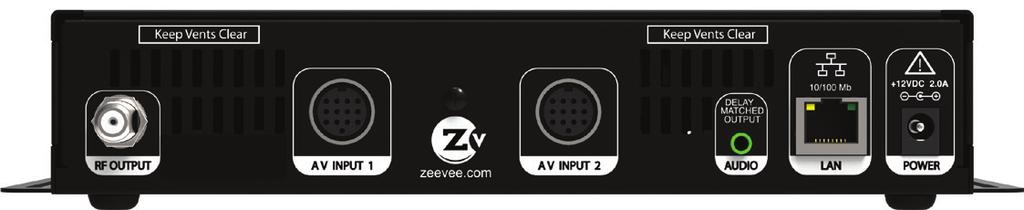 Basic Installation Factory default settings allow ZvPro 600 series modulators to broadcast up to two sources on RF channels 2 and 3 for reception at connected HDTVs.