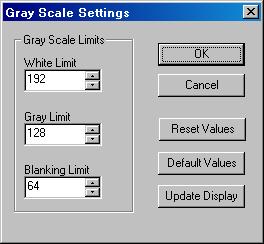 Appendix C: Using Logo Generator Gray Scale Settings Dialog Box. The Gray Scale Settings dialog box (see Figure C-2) appears when you click the Gray Level command.