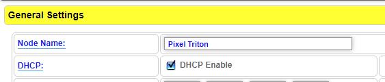 Default IP Right out of the box, the Pixel Triton is factory configured to be a DHCP node, so you can plug it into your existing router, and it's good to go.