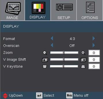User Controls Display Overscan Overscan function removes the noise in a video image. Overscan the image to remove video encoding noise on the edge of video source.
