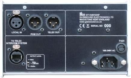 Electronics GT-CU013 commentary & intercom GS-HL-005 Your local dealer: E & OE. 6 Brooks Place, Maidstone, Kent, ME14 1HE.