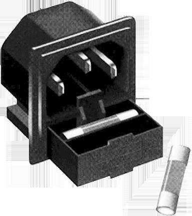 FUSE DRAWER SPARE FUSE AC Fuse - 2 amp slow blow (Type T), 5 mm X 20 mm ~ INPUT 100-240± 10%VAC 47-63 Hz 2A MAX FUSE