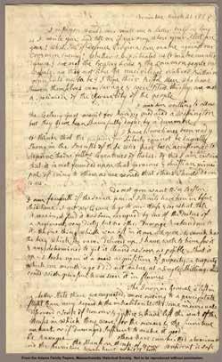u e Co son o n l te l t e on oue et Abigail Adams wrote a letter to her husband, John, in 1776.