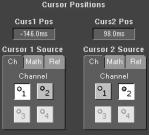 To Take Measurements With Cursors Push the front-panel CURSORS button. Select the waveform you want to measure and a cursor type in the cursor control window.
