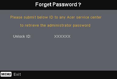 User Controls Management (Computer / Video Mode) If user or administrator forgot User Password or even Administrator Password, do the following to retrieve the Administrator Password : 1.