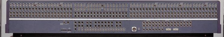 Architect's Specification 48 channel 32-bus FIVE Monitor - rear view The mixing console shall be constructed in a rugged, compact housing with an additional steel sub-frame, and shall be available in