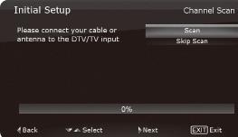 7 8 Use the Arrow buttons to highlight the input source that is delivering your TV signal.
