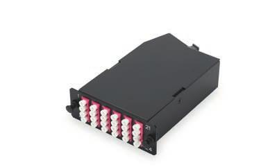 for use in the data center. This Patch panel is the solution to distribute MPO / MTP cables to LC or SC couplers.