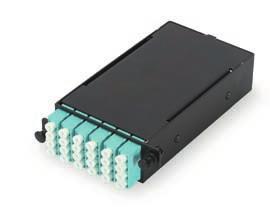 designed for use in the data center. This Patch panel is the solution to distribute MPO / MTP cables to LC or SC couplers.