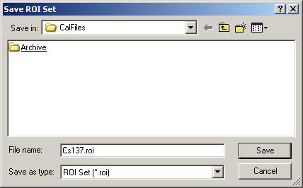 11. Type a name in the Save ROI Set dialog, and click the Save button. 12.