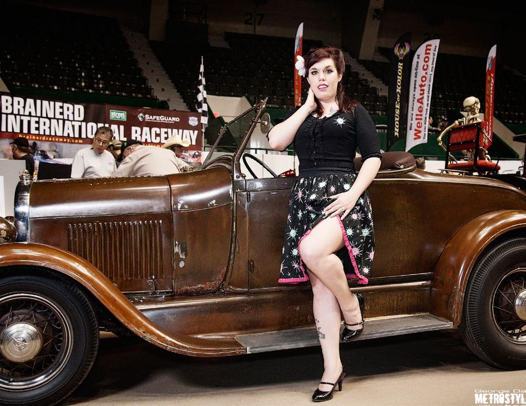 MN UPs Magazine started the 2015 car show season with a bang, hosting television star, alt-model and burlesque star Danielle Colby at the annual Gopher State Timing Association show at the Minnesota