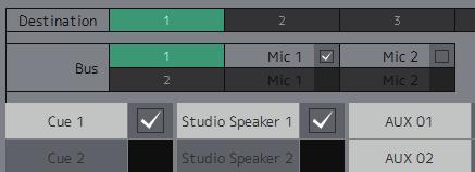 Patch screen - Input Patch Assign Analog In 3/4 connected to the Talkback mic output to Talkback Mic In 1-1/1-2. 17. Set the Talkback interrupt destination.