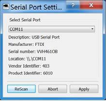 to choose the correct port (usually it is the port with the