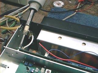 Figure 4 - Attaching the tuner unit to the chassis. Figure 5 - Attaching the 12v supply to the tuner unit 2f: Remove the 4 screws holding the Low-Pass board to the rear bulkhead. See Figure 6.