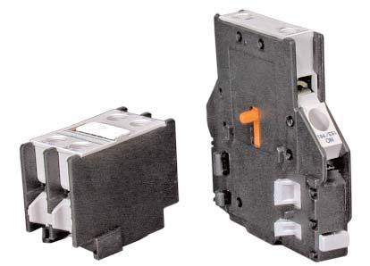 PBA series Auxiliary Contact Blocks for use with PBC series IEC-Type Contactors Features One, two and four pole models Snap mount directly to front or side of contactor.