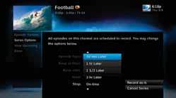 MANAGE RECORDINGS SERIES MANAGER DIRECTV HD DVR RECEIVER USER GUIDE The Series Manager screen displays a prioritized list of all the series you ve scheduled to record.