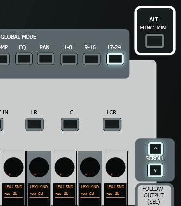 These are the Lexicon Effects Returns. Make sure these are at the 0dB position and that the ON button is illuminated.