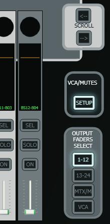 CREATING VCA AND MUTE GROUPS The Si3 has 12 VCA Groups and 8 Mute Groups to which any input channel can be assigned. Creating VCA Groups: Press the SETUP button in the VCA/MUTES section.