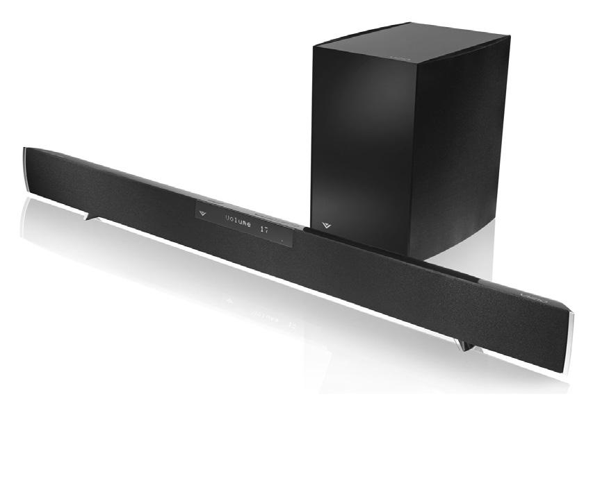 UPGRADE TO POWERFUL DIGITAL AUDIO VIZIO High Speed HDMI Cables VIZIO Theater 3D Glasses The VIZIO Home Theater Sound Bar with Wireless Subwoofer delivers exceptional audio performance in a new