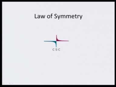 (Refer Slide Time: 17:05) This is the logo of CSC which basically shows you how beautifully the law of symmetry can be used to, represent usually,