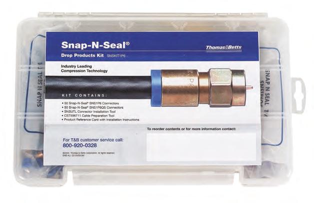 LRC SNAP-N-SEAL Drop Products Kit SNSKIT1P6 Snap-N-Seal drop connectors for 6 Series cable feature industry leading compression technology.