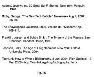 Bibliography Book Review Brochure A list of the books, magazines, articles, etc.