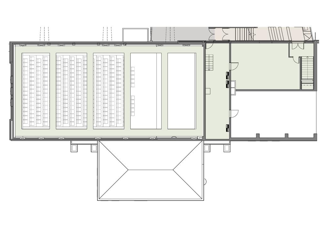 PLAN VIEW: CONCERT CHAMBER LEVE 1 SHOWING