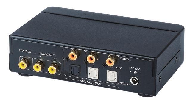 CE09A CE01A-S CD02D 1 Input 2 Output Composite Video Distribution Amplifier with Digital/Optical Audio 1 x Input: composite video and