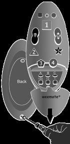 This control can also be turned completely off and you can learn the channel controls from your existing remote control. Programming Buttons: Used to setup your weemote.