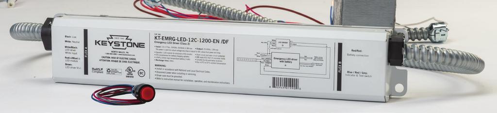 California Compliant 1-Piece Enclosed LED Emergency Back-Up CALIFORNIA COMPLIANT Catalog Number Wire Type Input Voltage Factor Max.