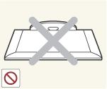 console or shelf. Otherwise, this may cause the product to fall off and result in a malfunction or injury.