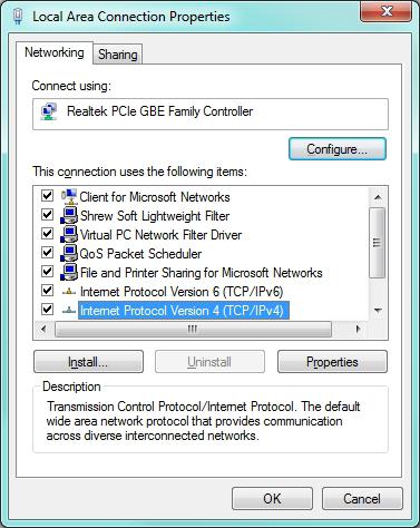 Double click on Internet Protocol Version 4