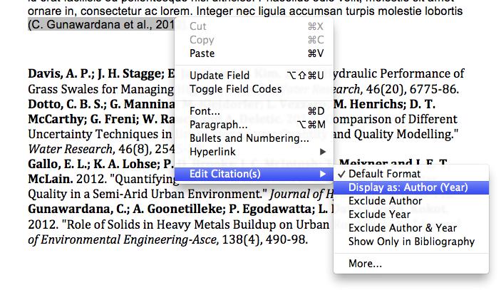 EndNote X9 Basics for Mac 19 7. EndNote compares the identifying text to your EndNote references and then lists the matching references.