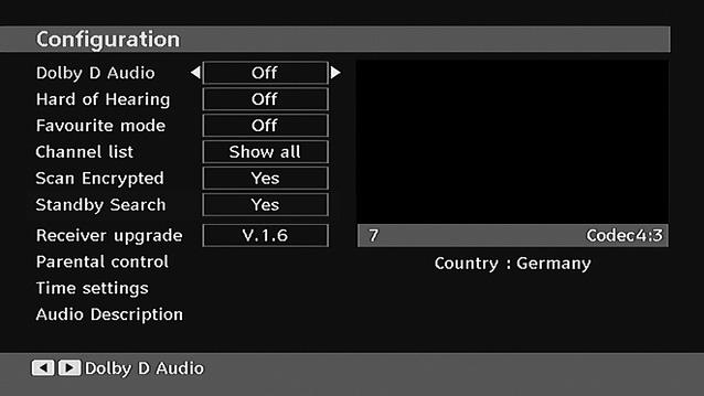 If the channel that you are watching supports Dolby Digital,you can turn this setting on.